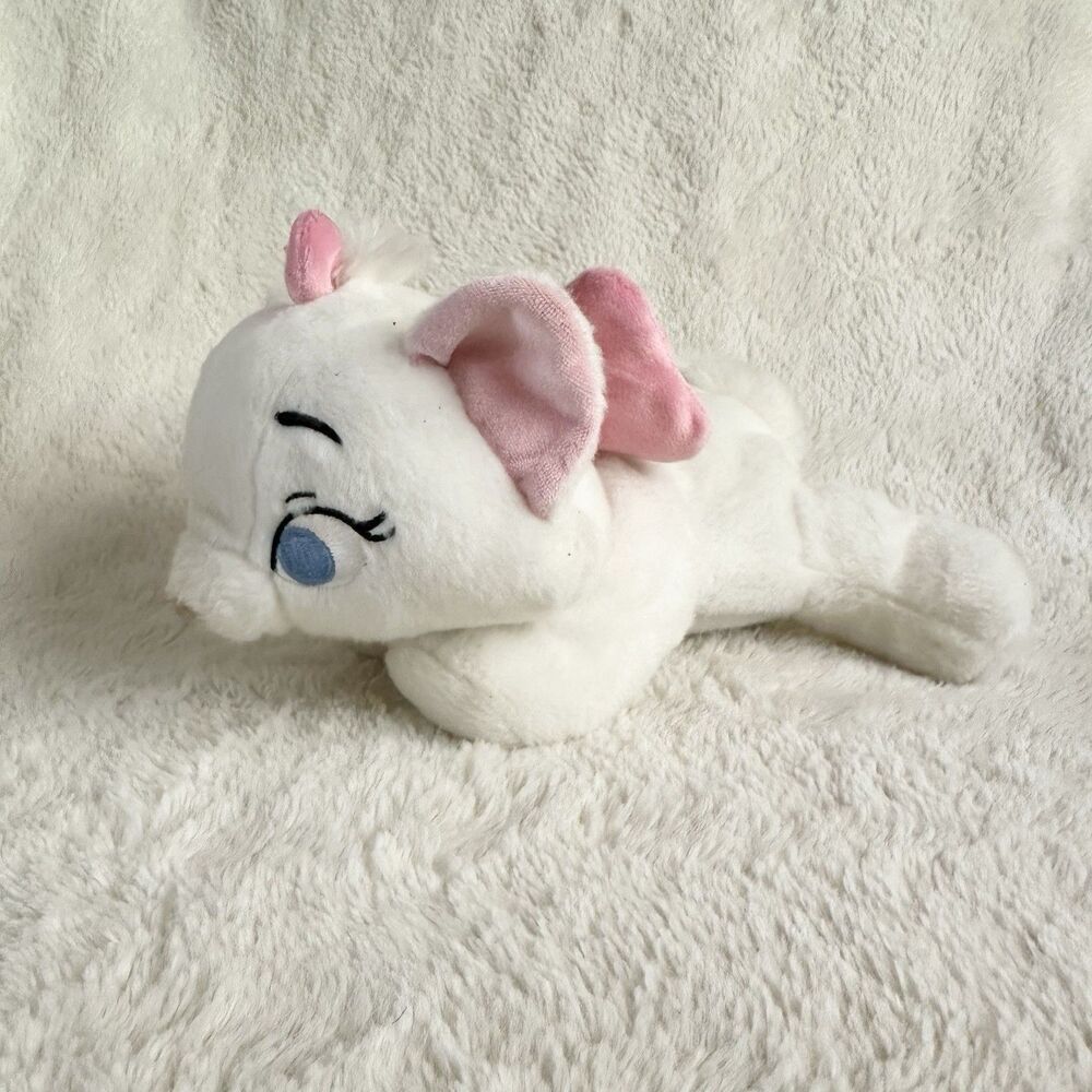 Disney Store Exclusive Aristocats Marie Laying Cat Plush 9" Floppy Kitty